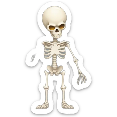Skeleton-posing-like-goku sticker