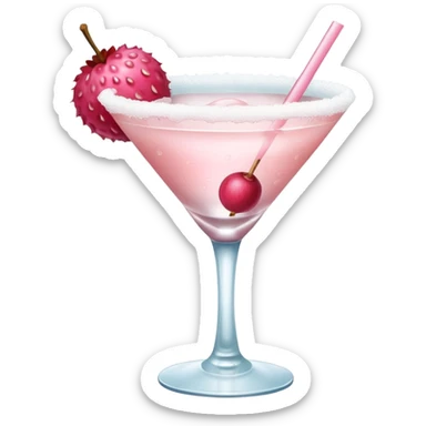 baby pink lychee martini drink sticker