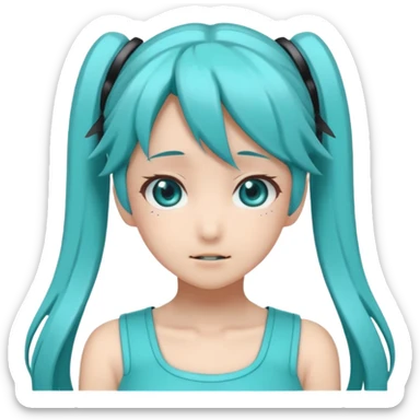Hatsune Miku  embarrassed twintail sticker