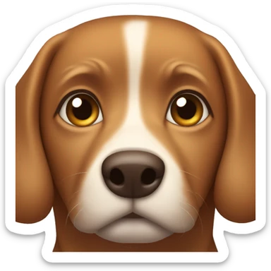 Brown dog with brown eyes  sticker
