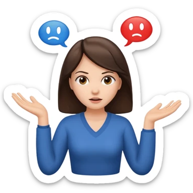 Brunette shrugging sticker