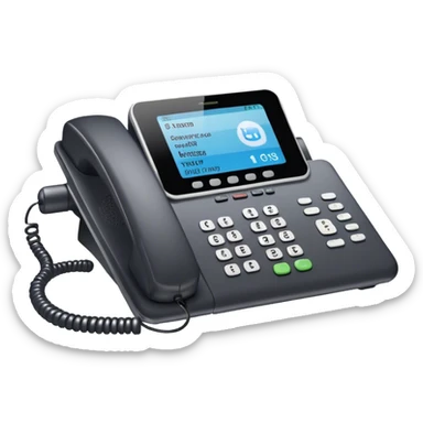 A call center operator using a headset and managing customer calls on a digital screen”
“A business phone system with call logs, contacts, and VoIP technology sticker