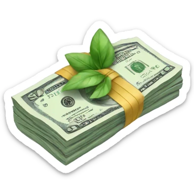 bundle of money sticker