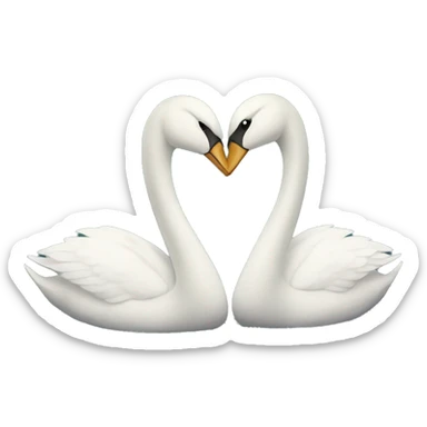 Two swans love sticker