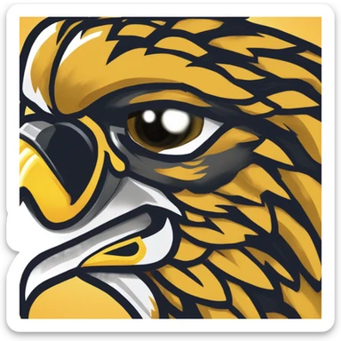 the state university of new york college at brockport's mascot Ellsworth the golden eagle sticker