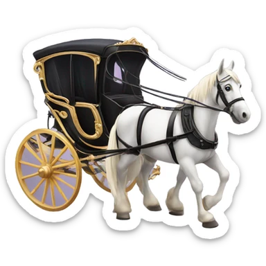 Horse and carriage sticker