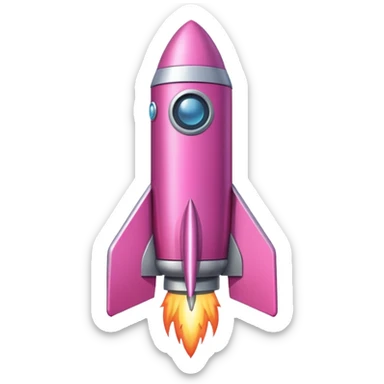 cohete rosa sticker