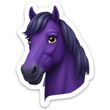 Purple horse dark sticker