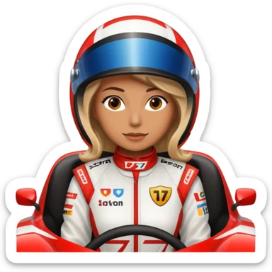 Women in race car sticker