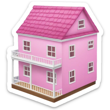 pink dollhouse sticker