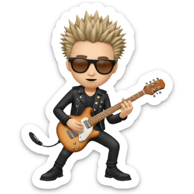 caricatura hormiga vestida de rokera sticker