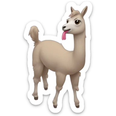 Dos llamas sosteniendo una gorda de r sticker