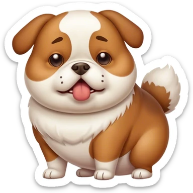 fat stupid dog, his name is Gmail from tik tok trends and he is pooping sticker