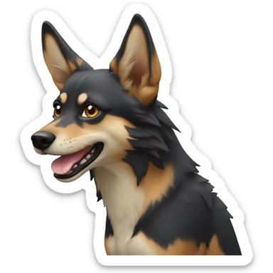 A nimble dog (jackal) sticker