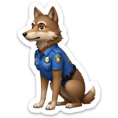 Police wolf full body  sticker