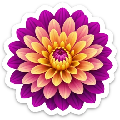 Dahlia flower sticker