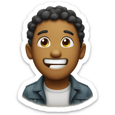 Laughing with tears sticker