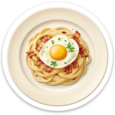 plate of carbonara sticker