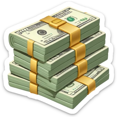 cash bundle money stack sticker