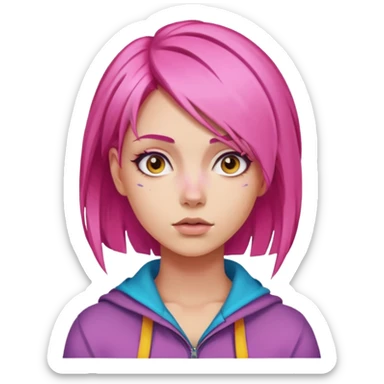 sakura on pose attack sticker