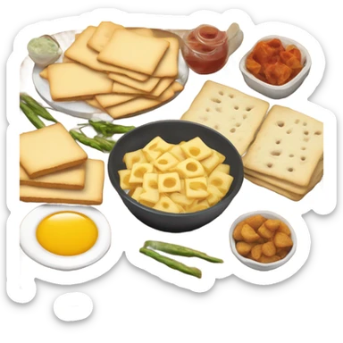 mesa con aperitivos salados sticker