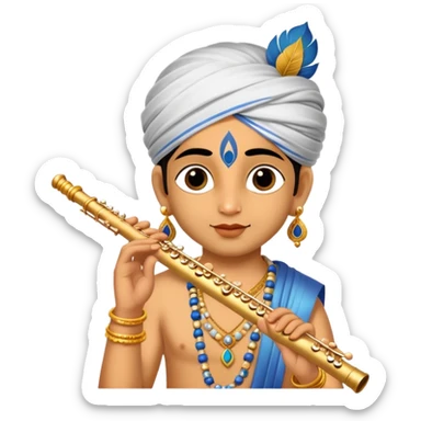 Krishna with flute sticker