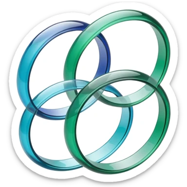  Glass green blue Bangles emoji sticker