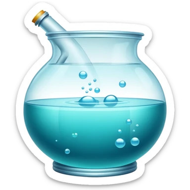 aqua tank, with little bubbles. sticker