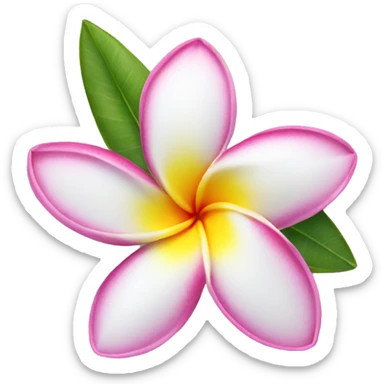 plumeria flower sticker