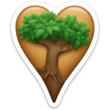 A grove heart with a heel sticker