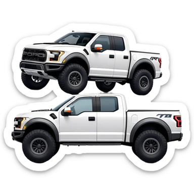 Ford f150 Raptor - Ford (Model Year: 2024) (Iconic colour: White) sticker