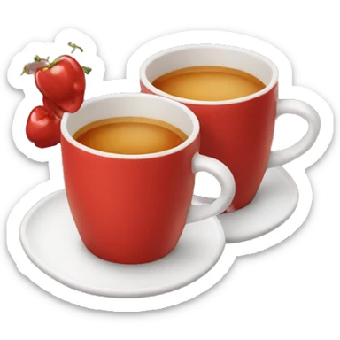 2 reds cup touching  sticker