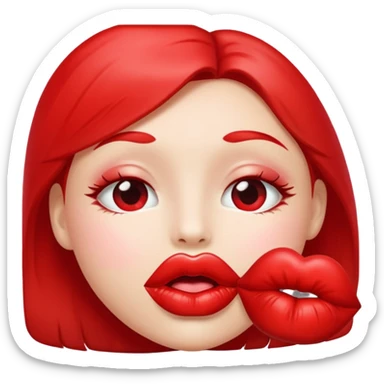 Red kiss sticker