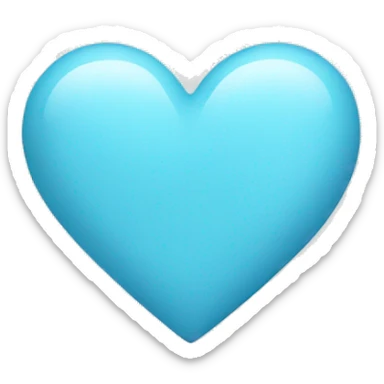 Baby blue heart sticker