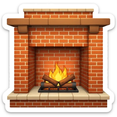 Fireplace sticker