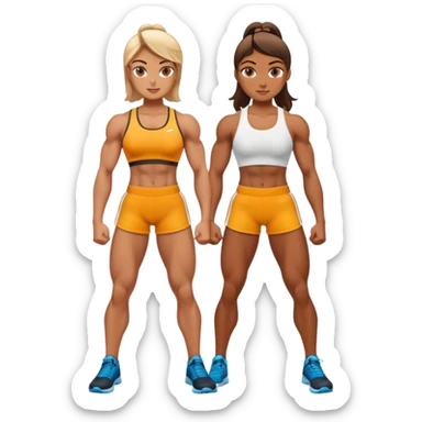 female athlete standing sticker