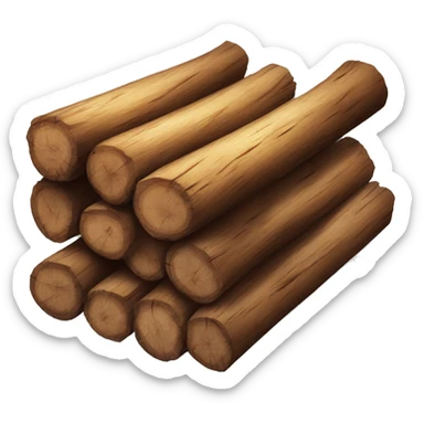 wood logs sticker