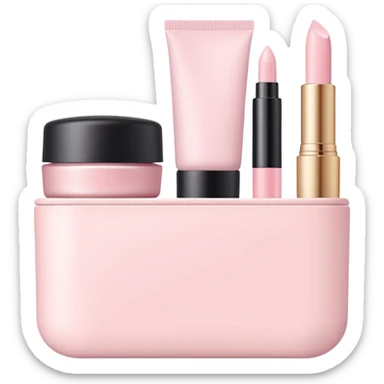 Light pink skin care kit sticker