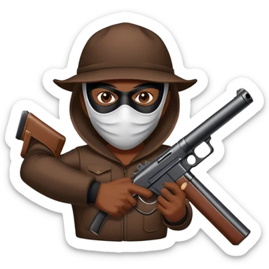 Bank robber sticker
