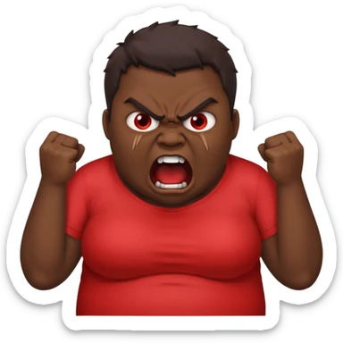 gum tsion emoji very not nice rude shouting ragebaiter fat ugly sticker