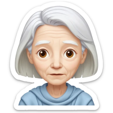 cartoon characters showing older people, ethereal sticker