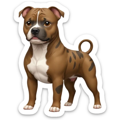 Brindle Staffordshire Bull Terrier  sticker
