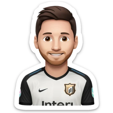 Lionel Messi in Inter Miami shirt sticker
