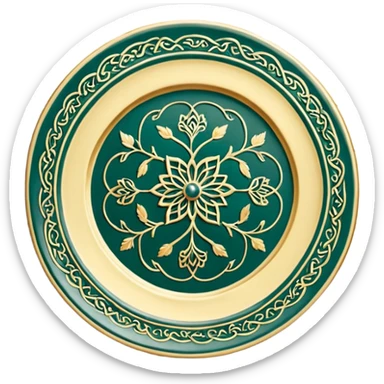 یک پرچم که بالاش سبز و پایینش قرمز و وسطش سفید به همراه نماد خورشید sticker