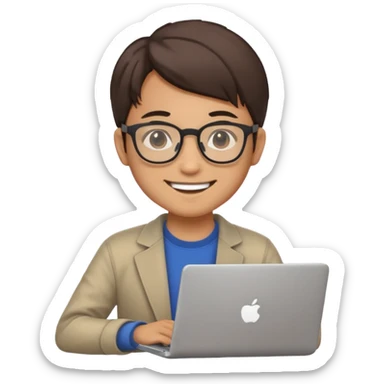 A japanese DEVELOPER WITH A LAPTOP sticker