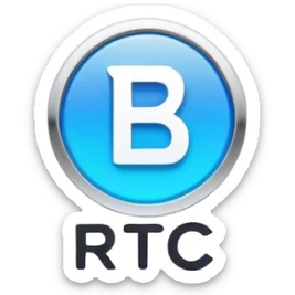 a logo that says RTC+B sticker
