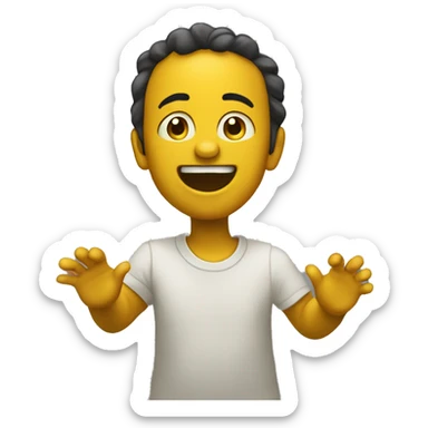 Idoso amarelo chorando  sticker