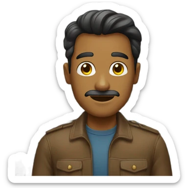 Hombre en una tienda sticker