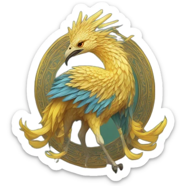Majesty of Simorgh colorful sticker