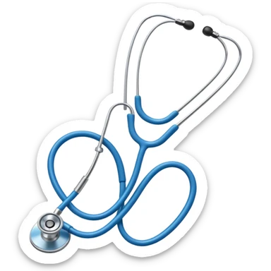 generate a stethoscope background free icon, with the best quality possible, include the blue color, and make it look like a ios icon ( not realistic) sticker